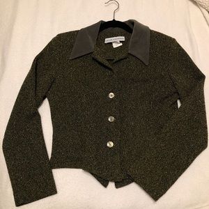 Sparkly button up top